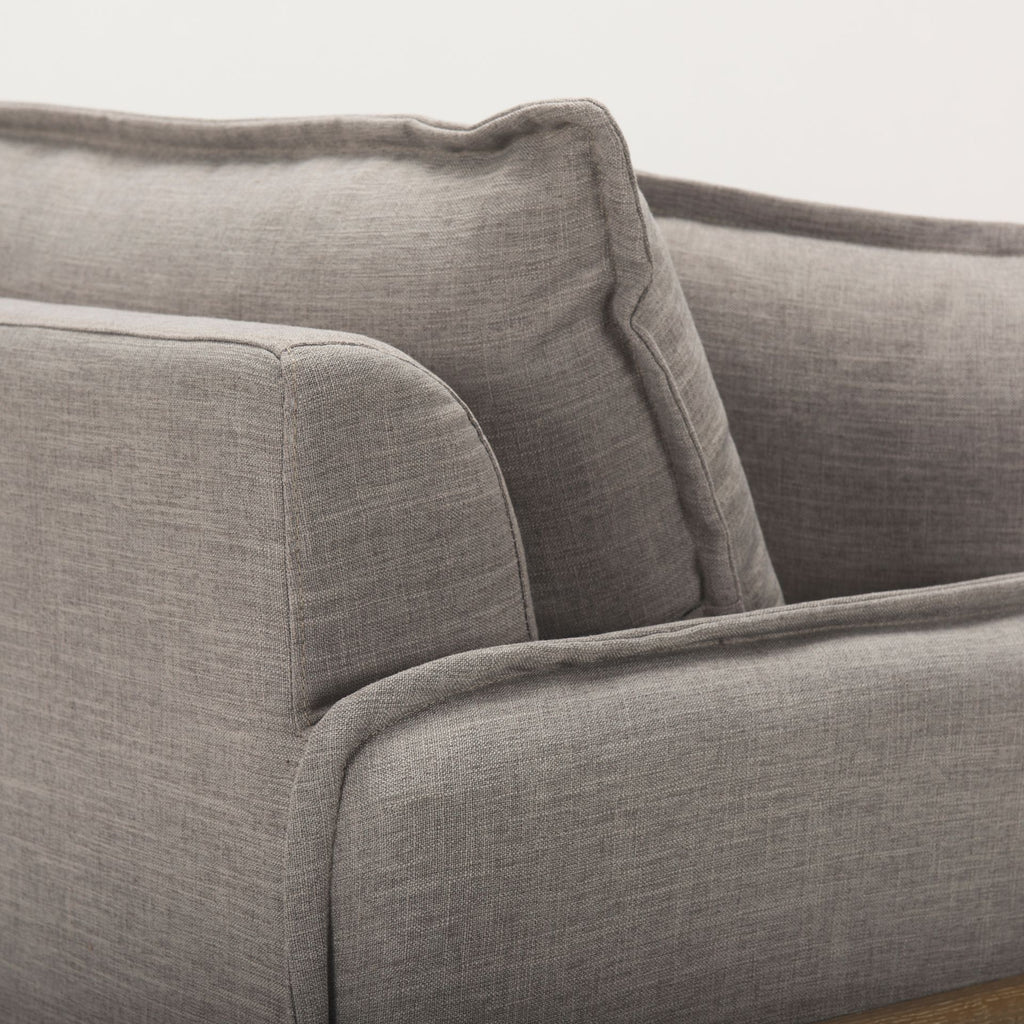 Roy Upholstered Armchair with Exposed Wood Frame