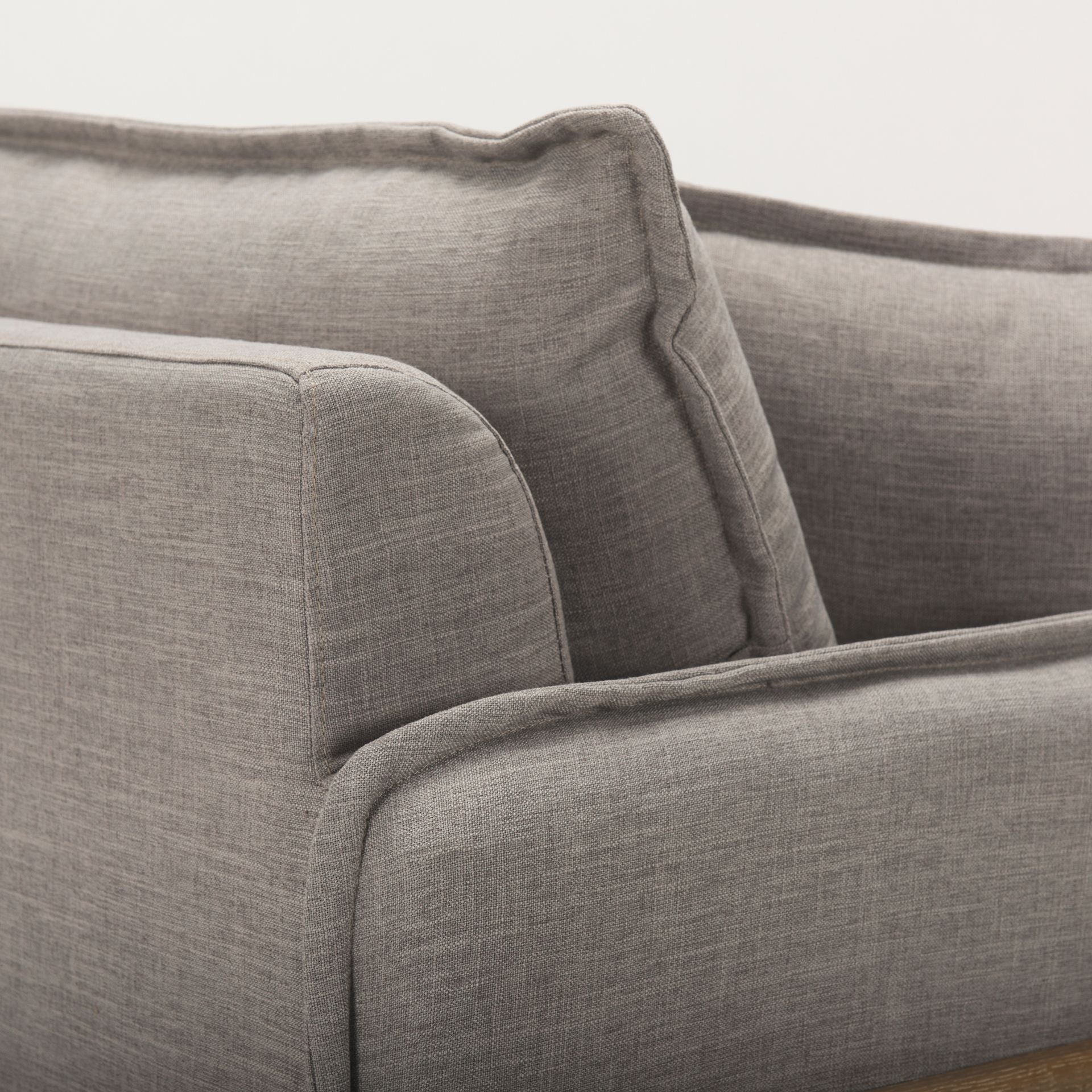 Roy Upholstered Armchair with Exposed Wood Frame