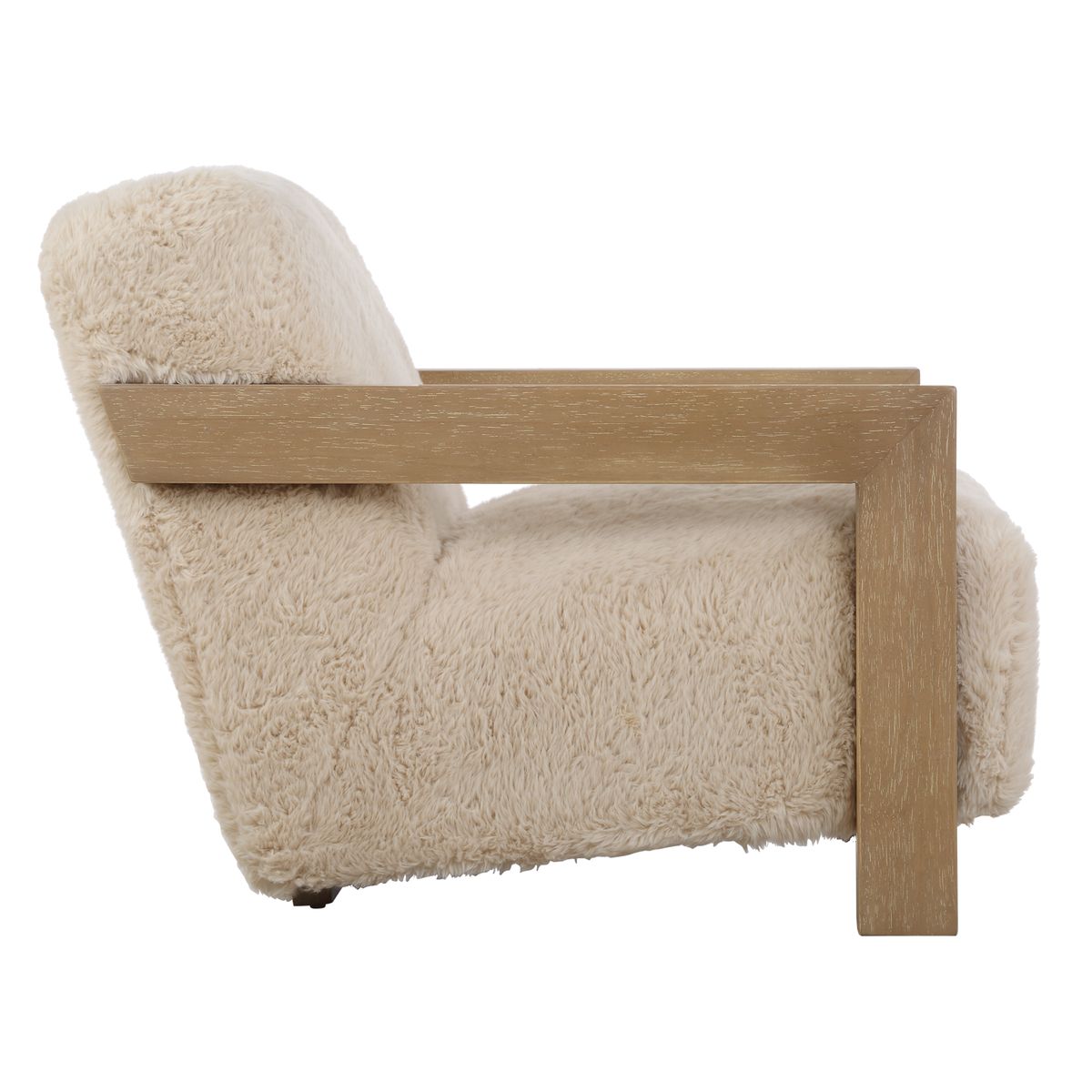Faux Sheepskin Accent Chair