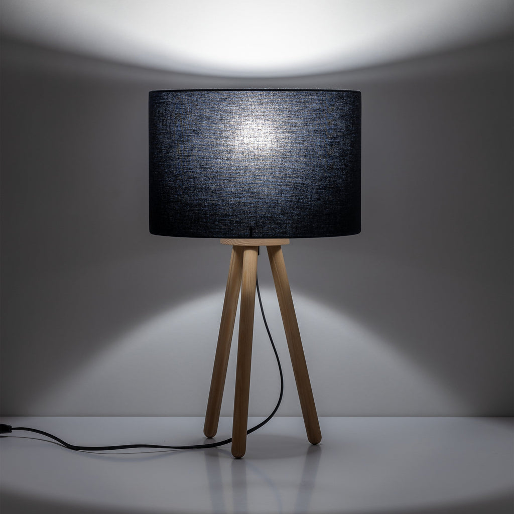 TOKYO Wood Tripod Table Lamp for Bedroom & Nightstand (Clearance)