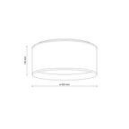 JUTE Natural Flush Mount Ceiling Light for Bedroom, Hallway & Living Room