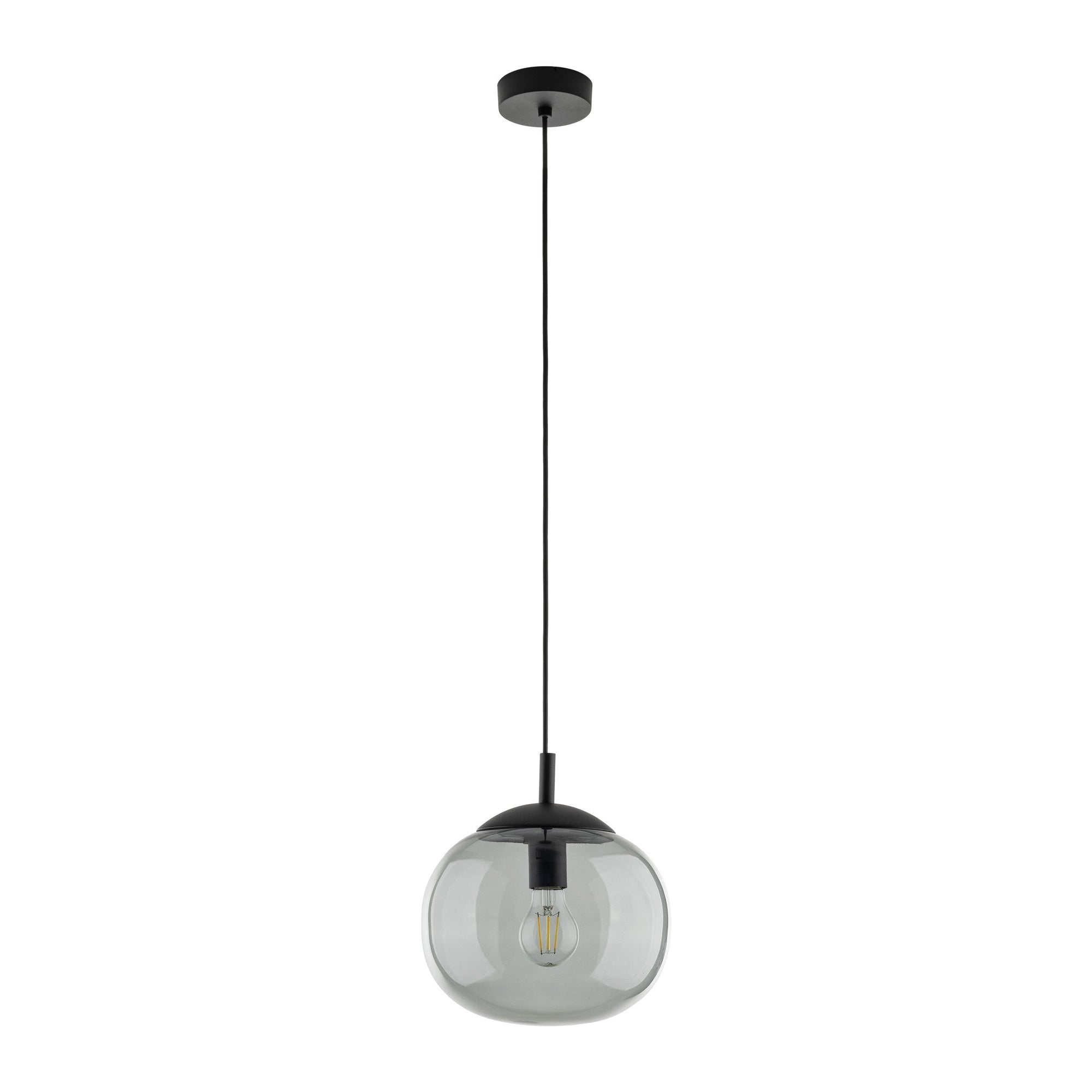 VIBE Graphite Glass Scandinavian Pendant Light for Kitchen Island & Dining Table