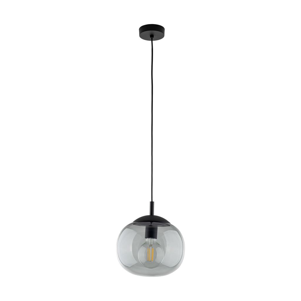VIBE Graphite Glass Scandinavian Pendant Light for Kitchen Island & Dining Table