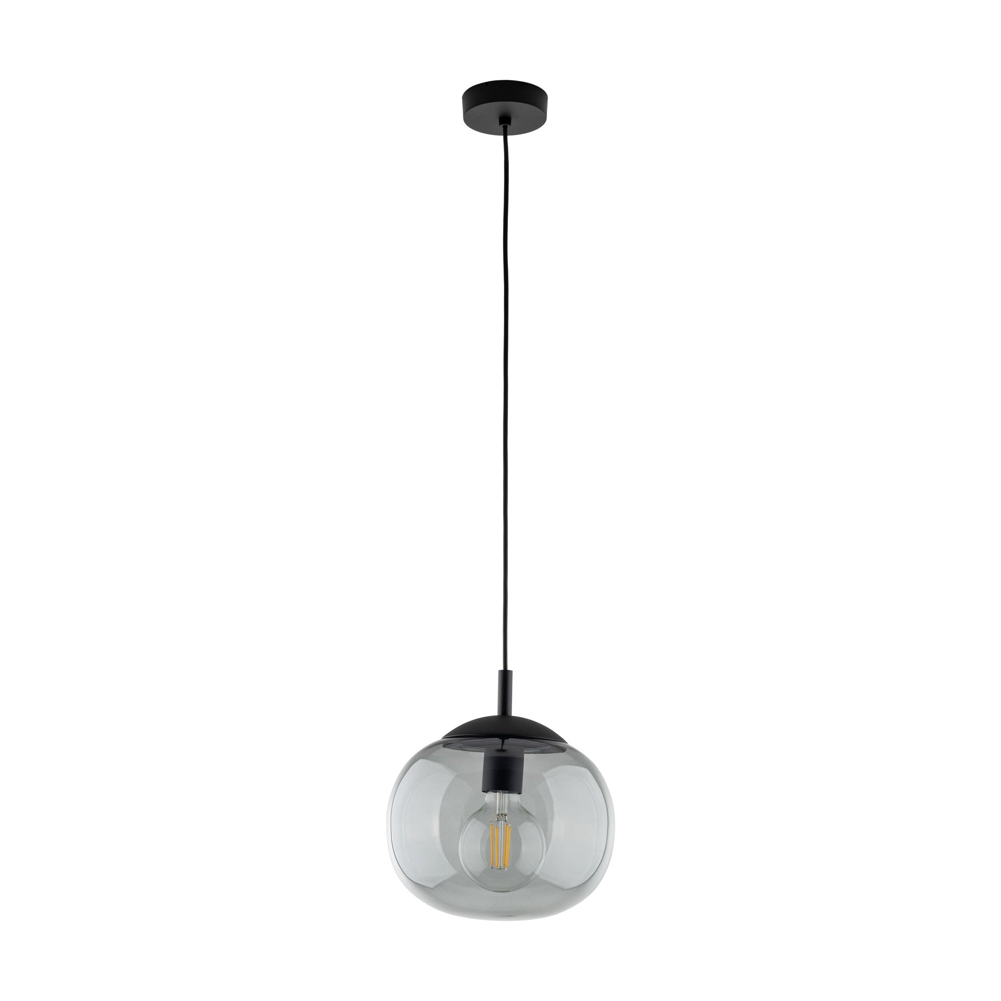 VIBE Graphite Glass Scandinavian Pendant Light for Kitchen Island & Dining Table