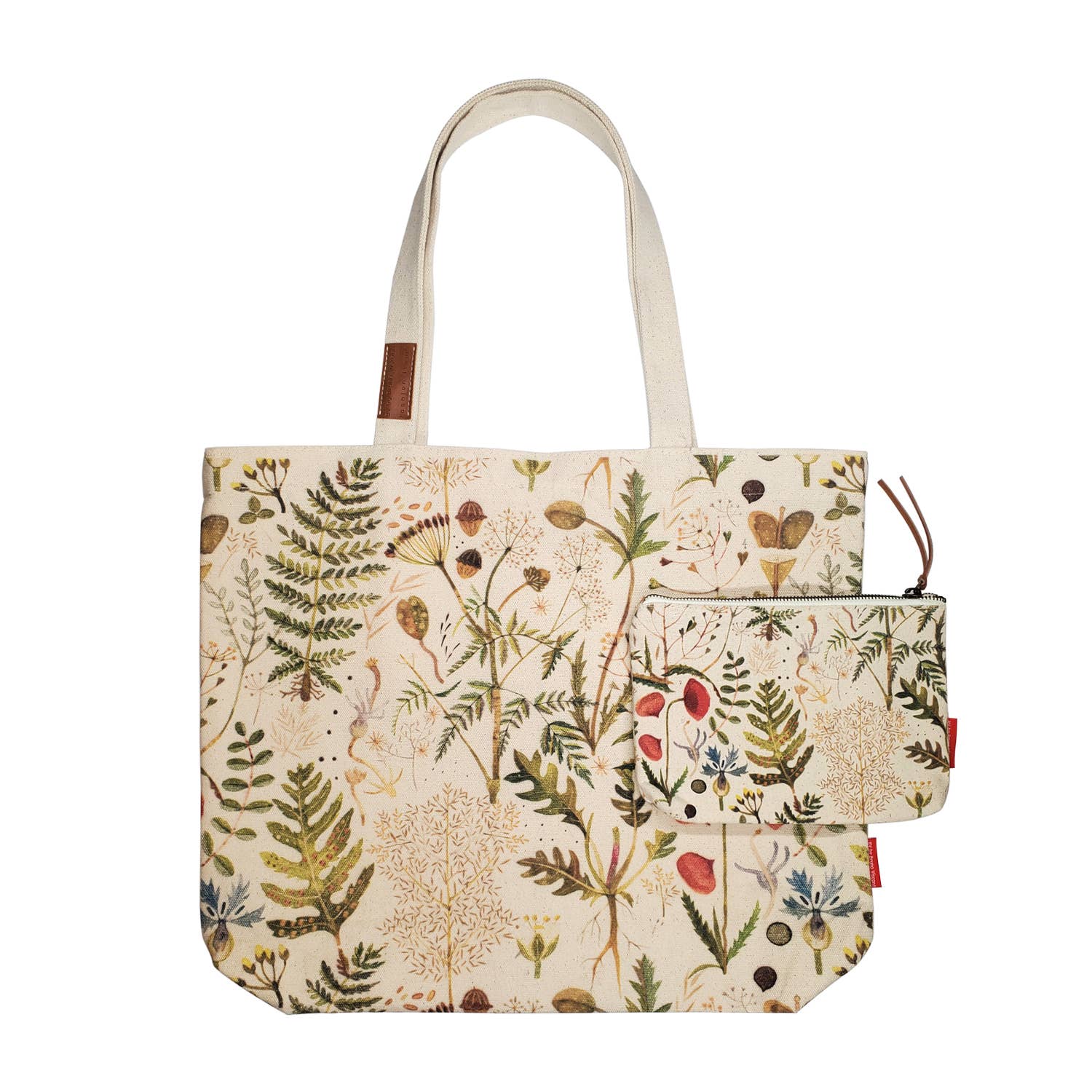 Greens and Flowers Tote Bag Canvas
