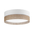 LINOBIANCO Natural Linen Flush Mount Ceiling Light for Bedroom, Hallway & Living Room