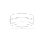 LINOBIANCO Natural Linen Flush Mount Ceiling Light for Bedroom, Hallway & Living Room