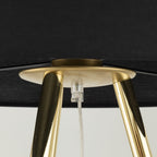 UMBERTO Black Modern Floor Lamp for Living Room & Bedroom (Clearance)