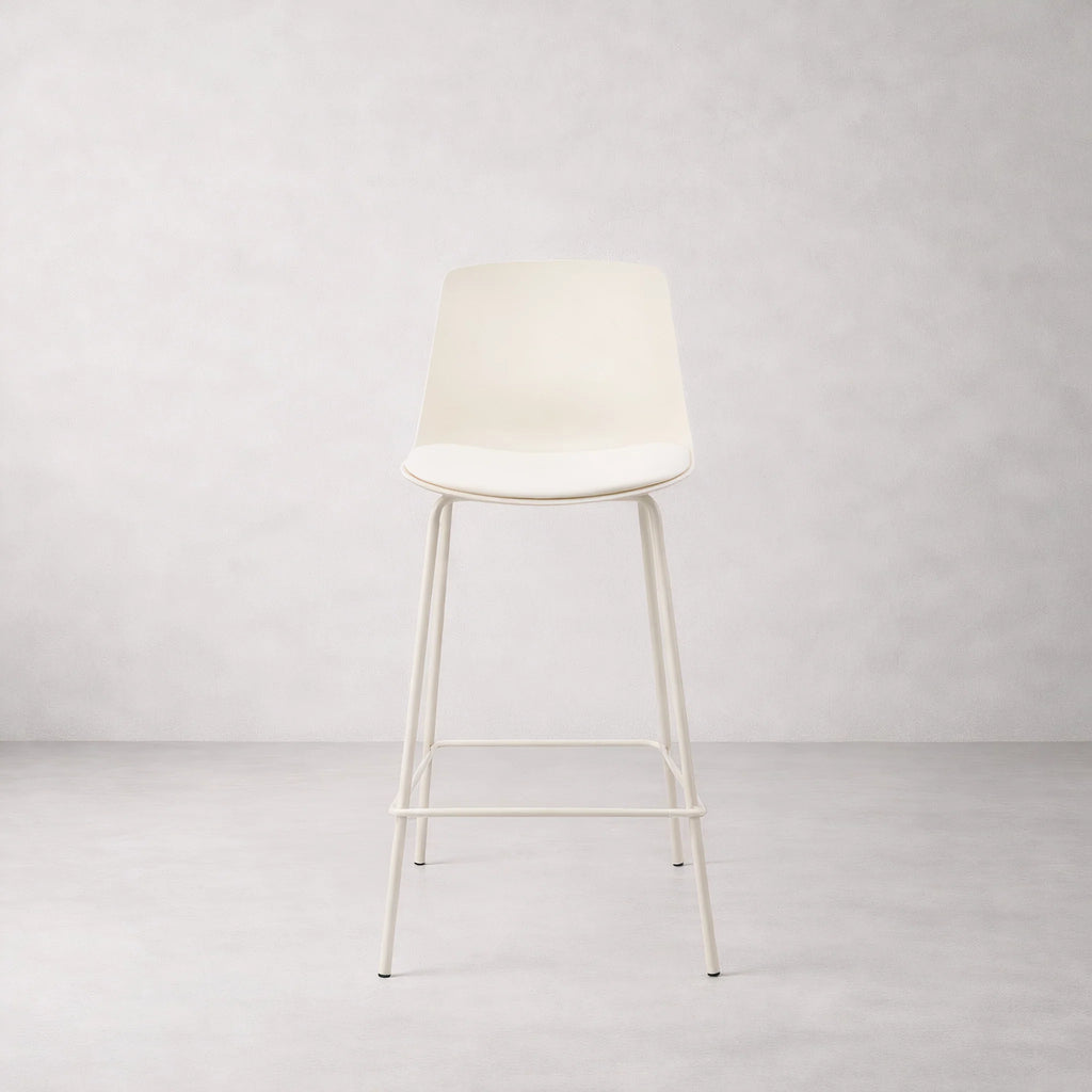 Agata Counter Stool - Neutral White