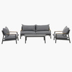 Monti 4-Piece Aluminum Outdoor Conversational Set