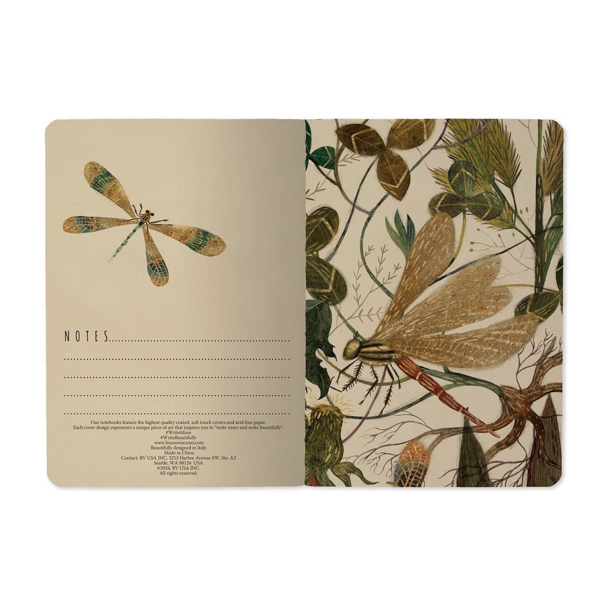 Summer Greens Notebook - passport size