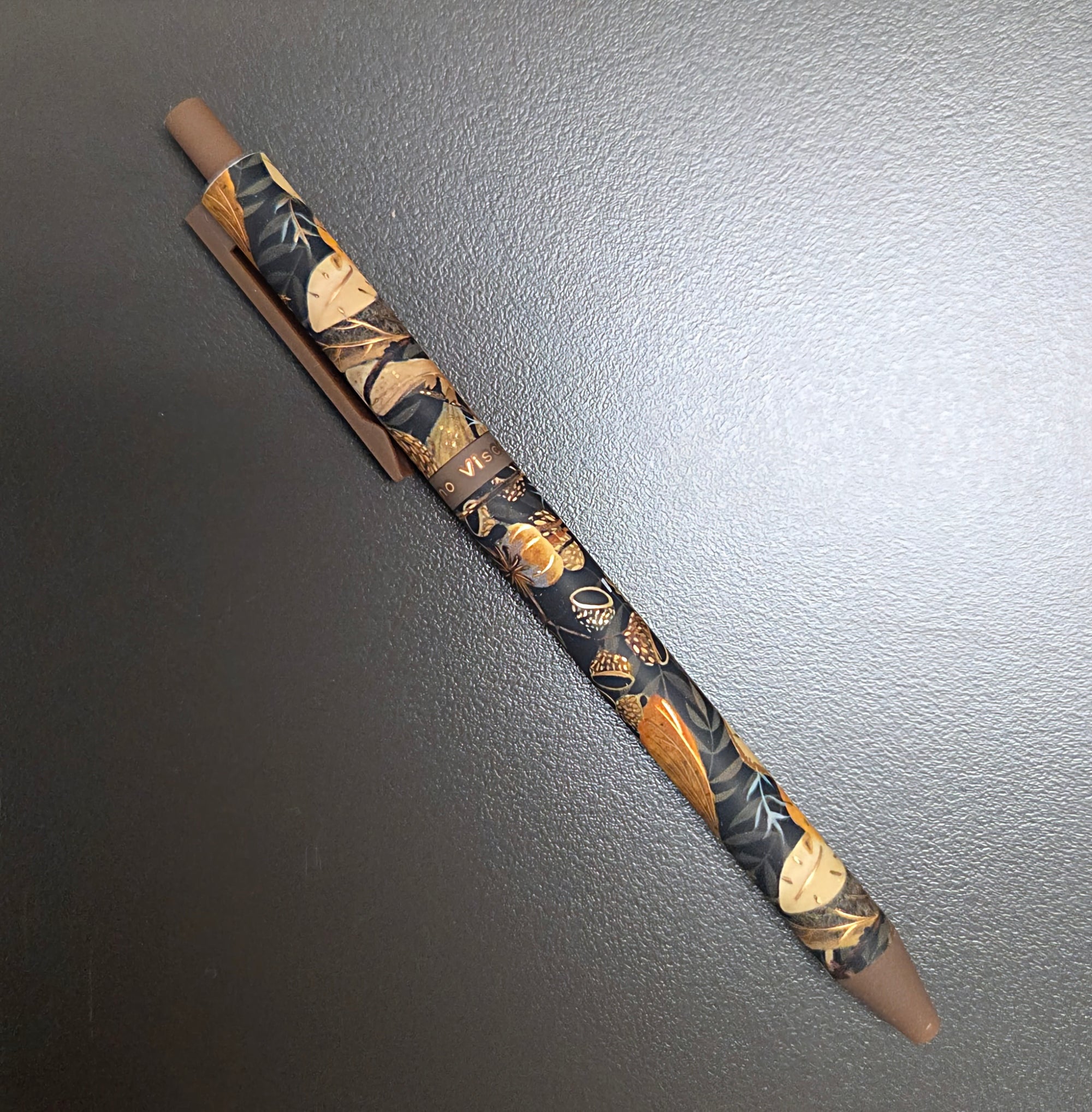 Soft Touch Click Ballpoint Pen - Floral - Black Ink