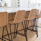 Calabria Stackable Counter Stool - Natural