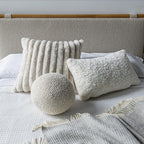 Crush Cushion - Rectangular - Cream