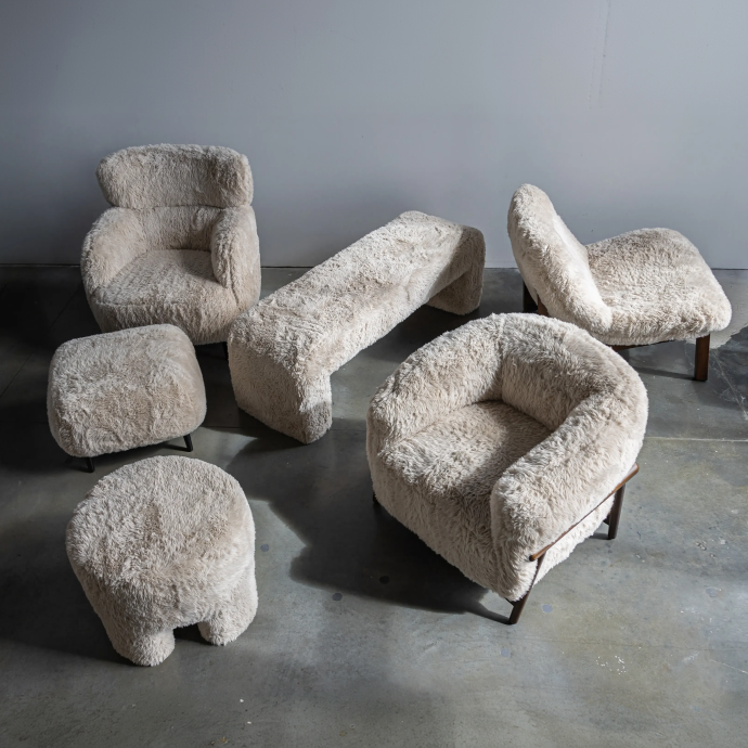Ginger Square Ottoman - Downy Cream