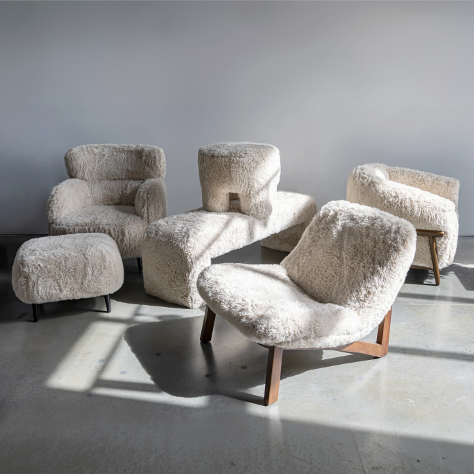 Ginger Ottoman - Downy Cream