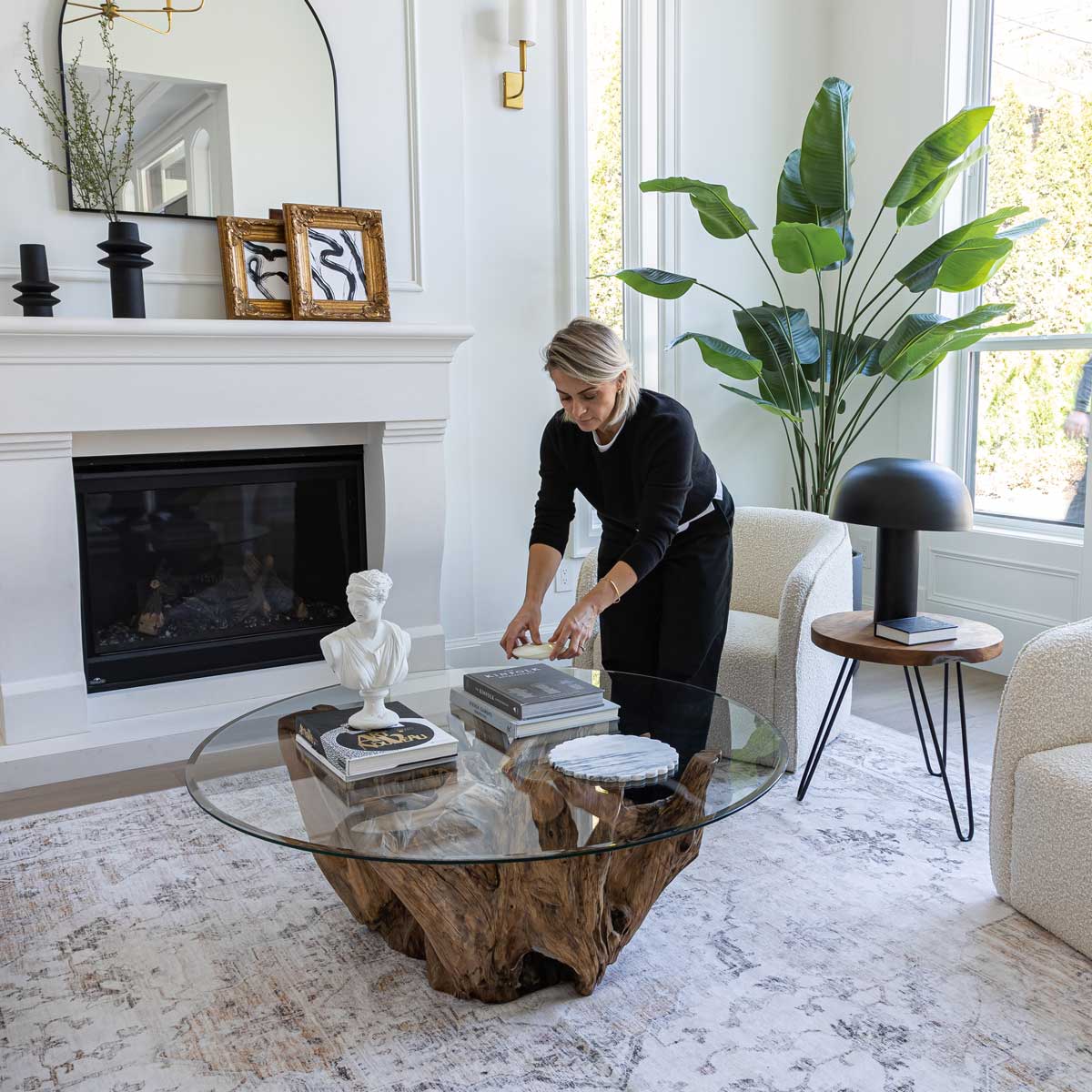 Natura Round Root Coffee Table - S