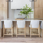 Fawcett Counter Stool - Taupe Boucle - Blonde