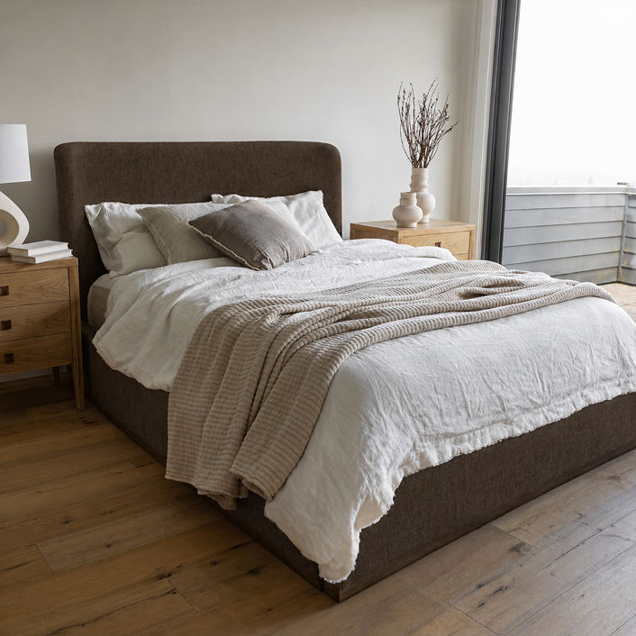 Filly King Bed - Velvet Coffee