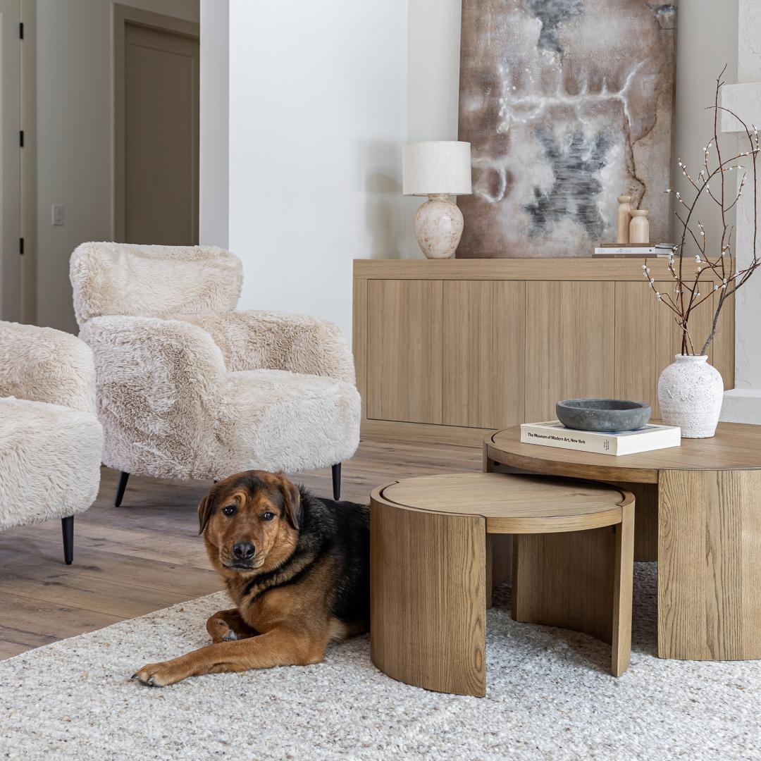 Forma Nesting Coffee Tables (Set of 2) - Rustic Oak