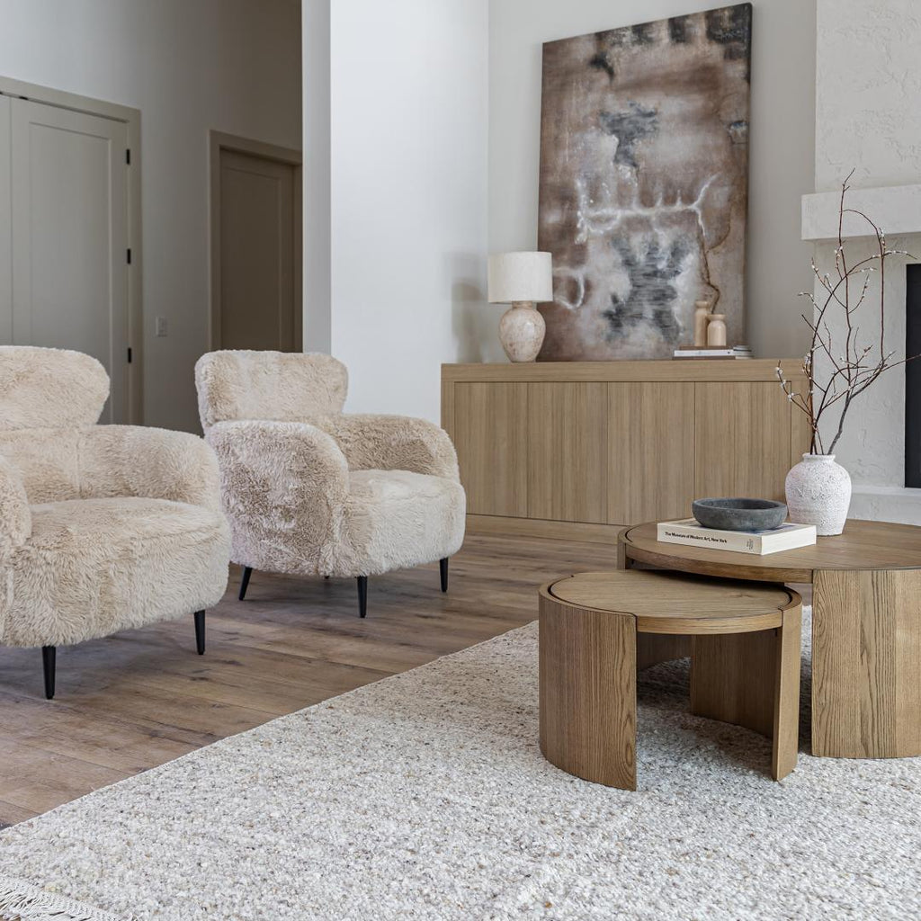 Forma Nesting Coffee Tables (Set of 2) - Rustic Oak