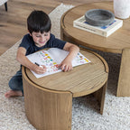 Forma Nesting Coffee Tables (Set of 2) - Rustic Oak