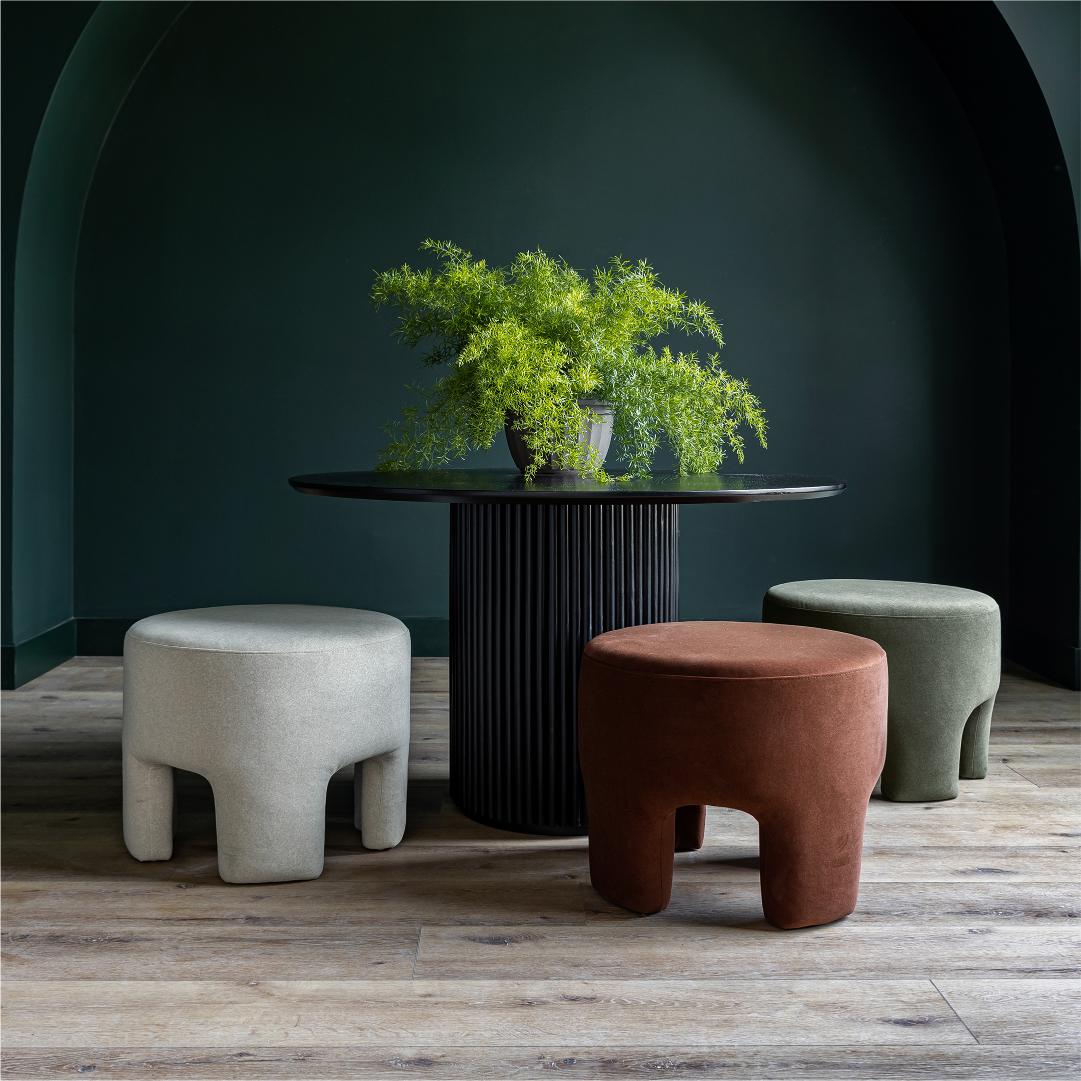 Ginger Ottoman - Velvet Chestnut