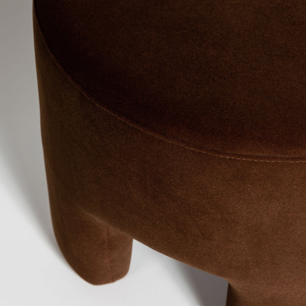 Ginger Ottoman - Velvet Chestnut