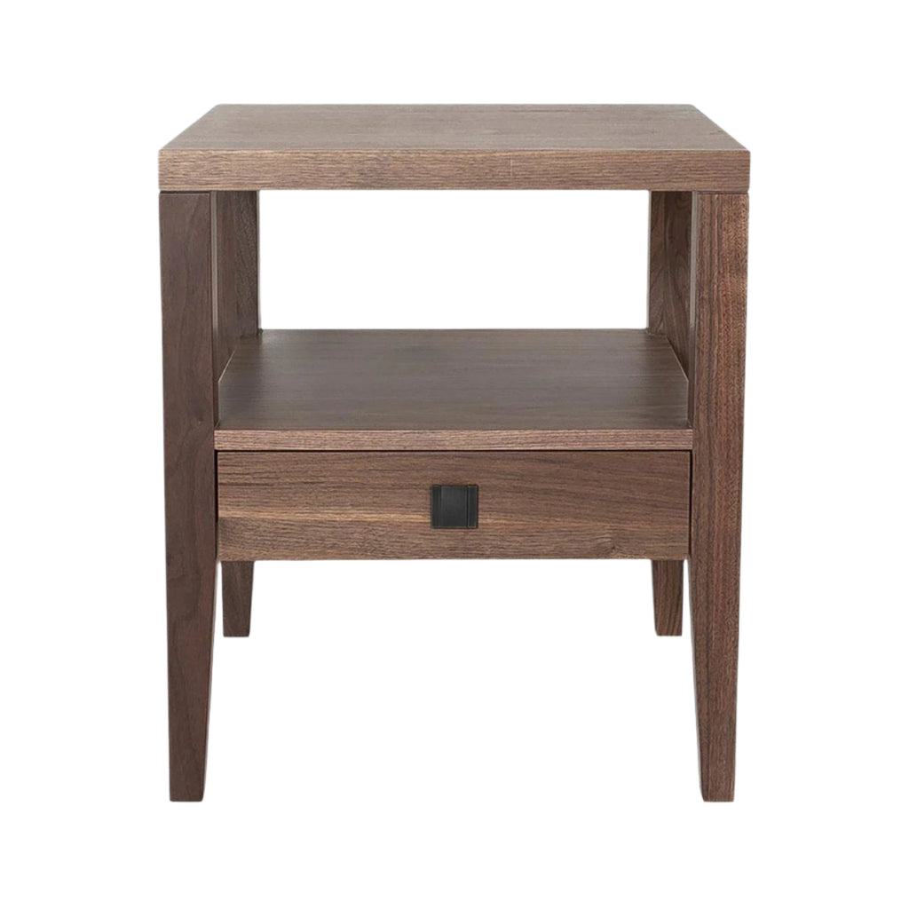 Wooden side table with a single drawer 