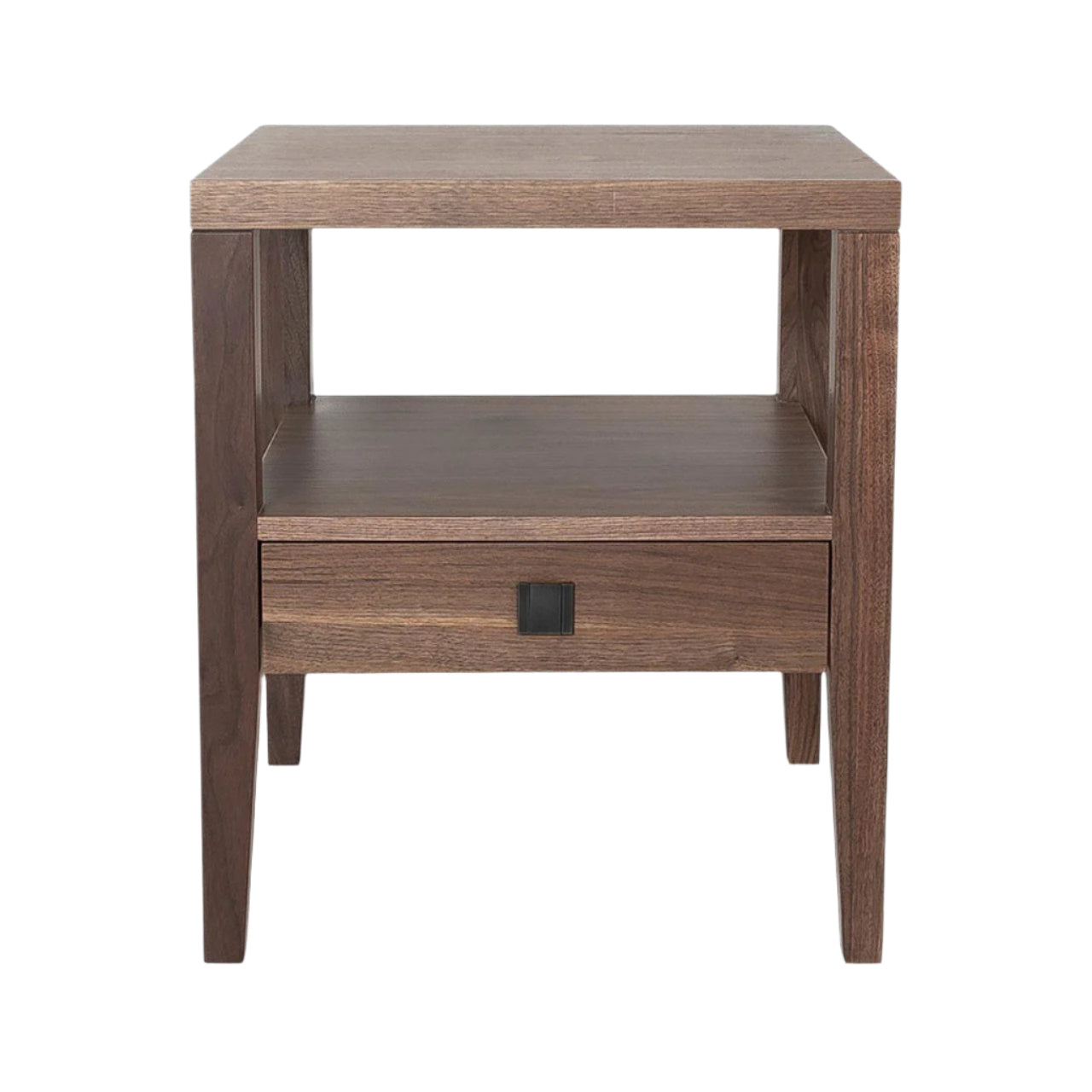 Wooden side table with a single drawer 
