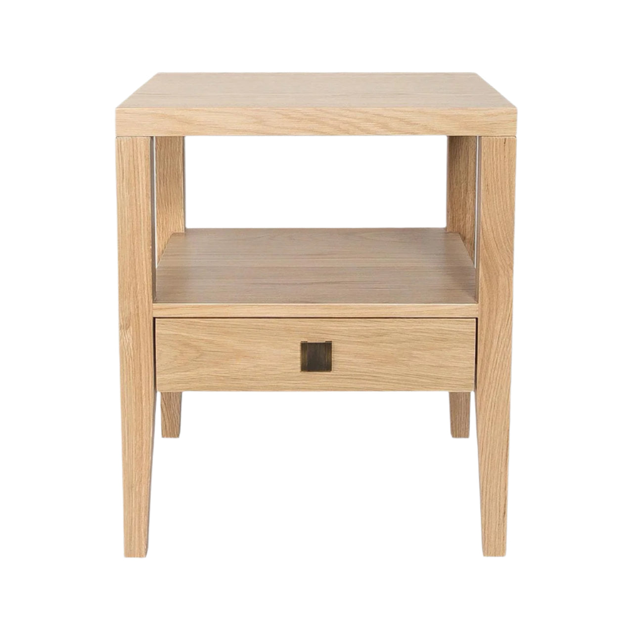 Wooden side table with a drawer