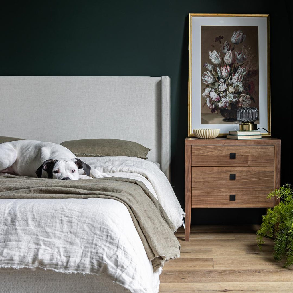 Josie King Storage Bed - Cream