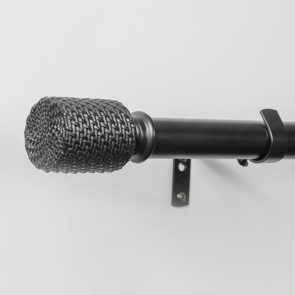 Barcelona Extendable Drapery Rod - Black