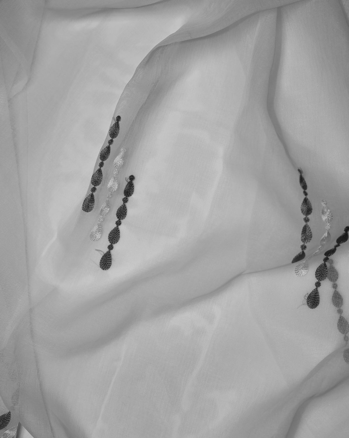 Lodi Subtle Embroidered Sheer Grommet Curtain 108" x 95"