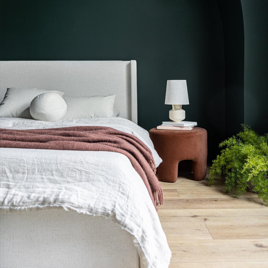 Josie King Bed - Cream