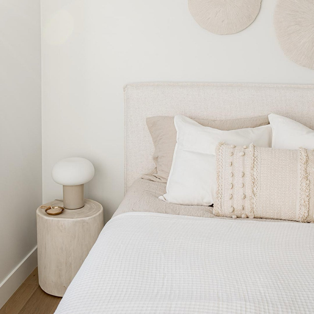 Julia Queen Bed - Cream