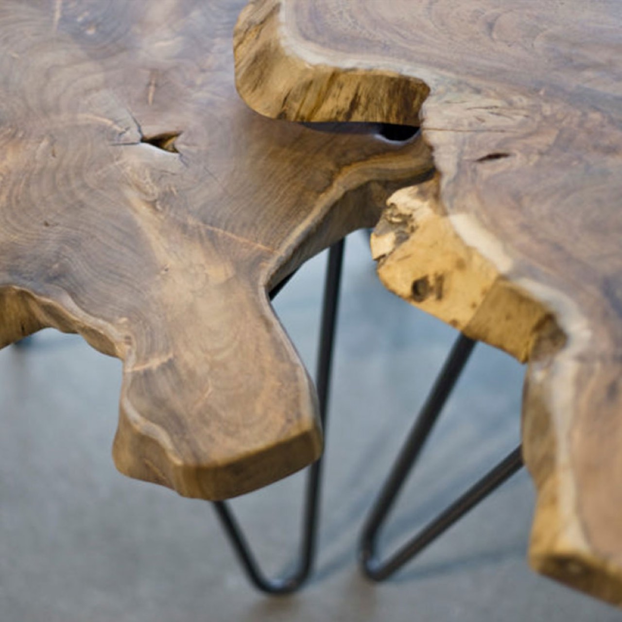 Natura Hairpin Nesting Table - L