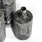 Natura Harper Vase Set of 3 - Burnt Black Teak