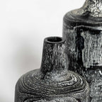 Natura Harper Vase Set of 3 - Burnt Black Teak