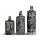Natura Harper Vase Set of 3 - Burnt Black Teak