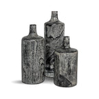 Natura Harper Vase Set of 3 - Burnt Black Teak