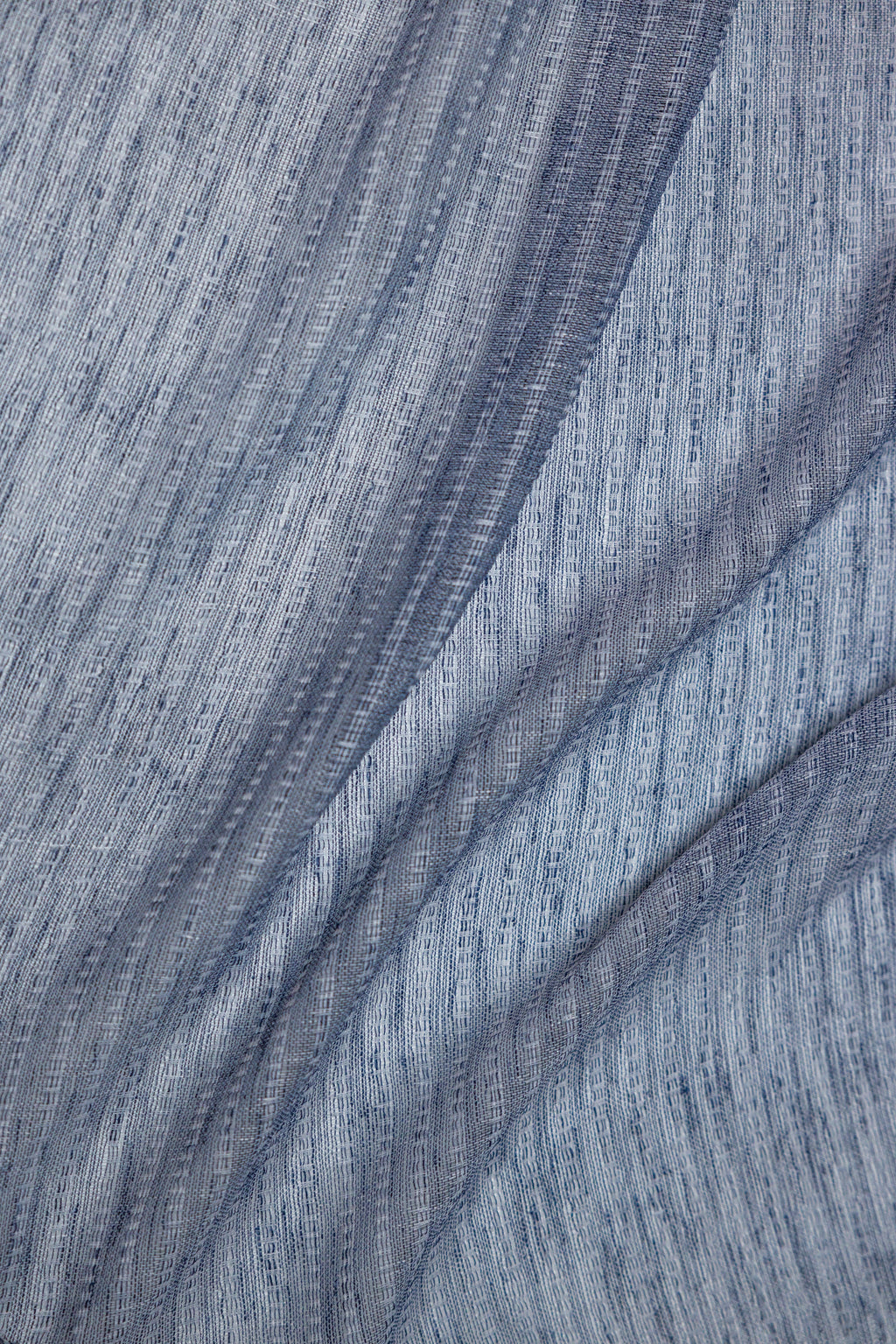 Nobile Striped Jacquard Navy Sheer Grommet Curtain 108"x 95"