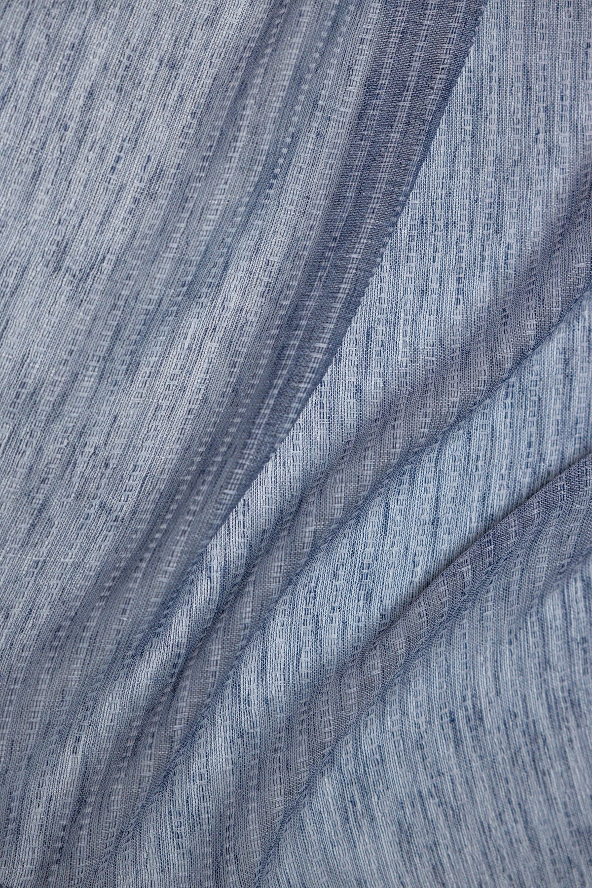 Nobile Striped Jacquard Navy Sheer Grommet Curtain 108"x 95"