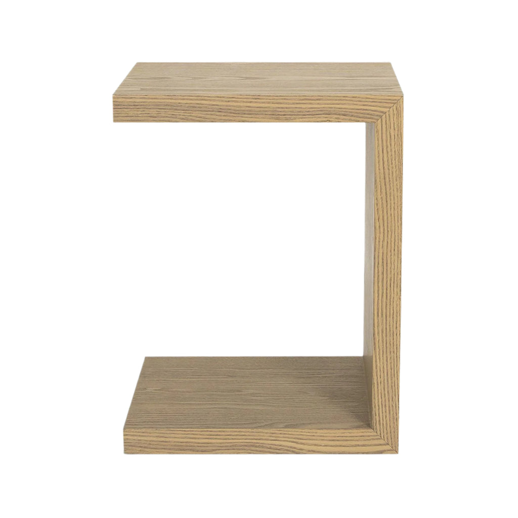 Wooden side table with a minimalist design