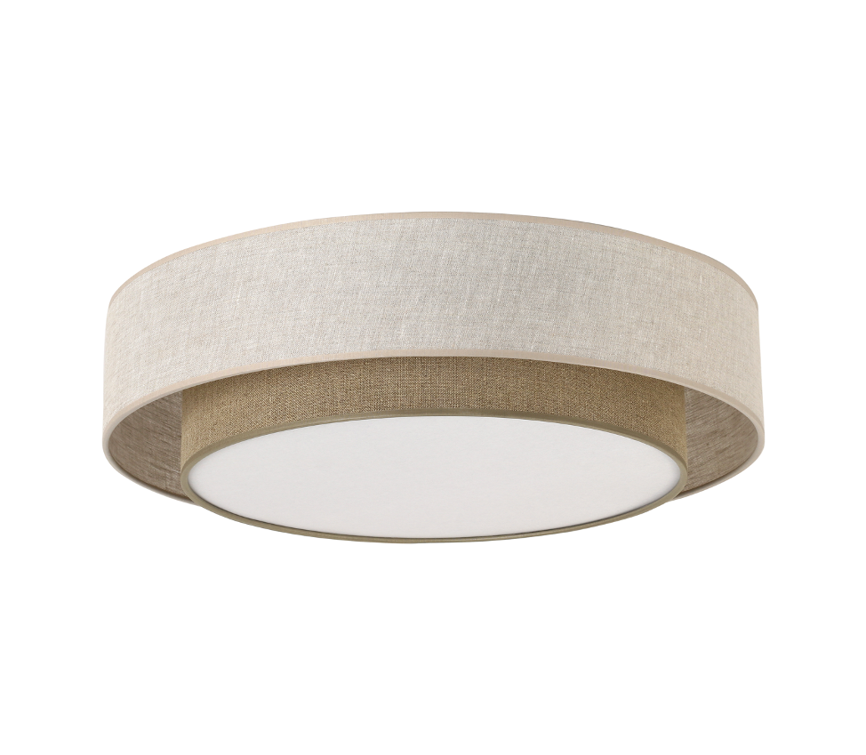 CALISTO JUTE Scandinavian Flush Mount Ceiling Light for Bedroom, Hallway & Living Room