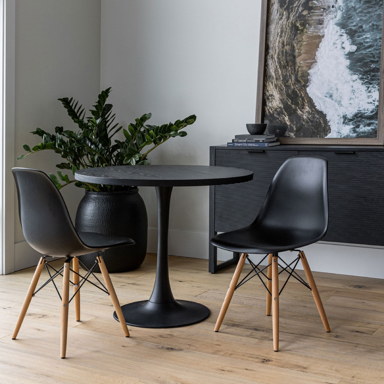 Surface Pedestal Dining Table - Black