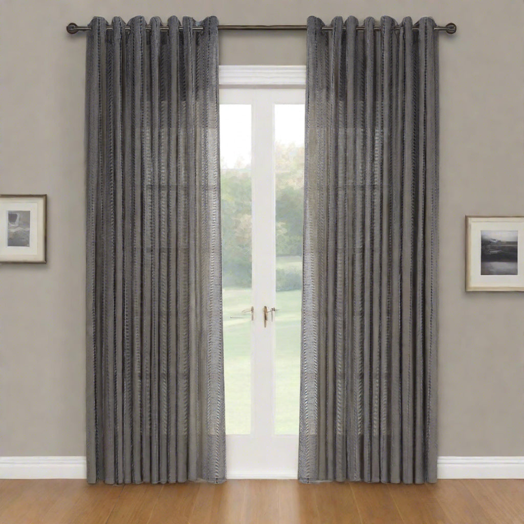 Boca Jacquard Semi Sheer Grommet Curtain