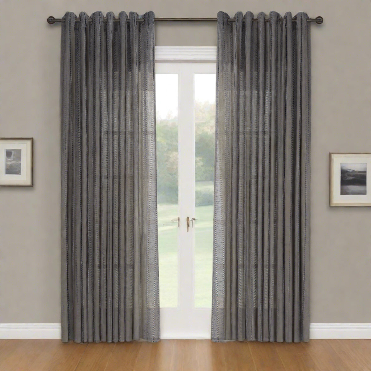 Boca Jacquard Semi Sheer Grommet Curtain
