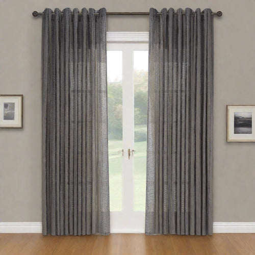Boca Jacquard Semi Sheer Grommet Curtain