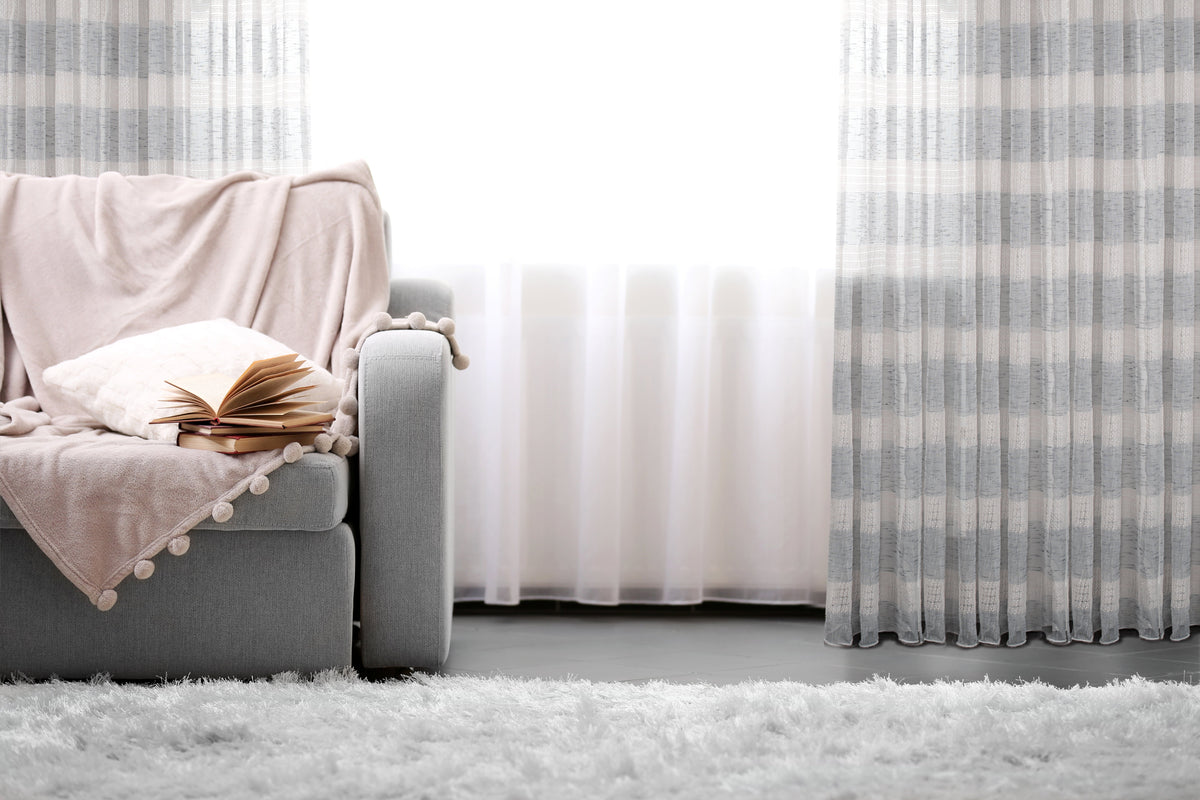 Geneva Jacquard Sheer Grommet Curtain